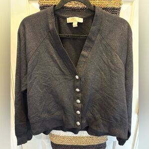 Michael Kors | Black Cardigan with Silver Buttons